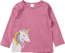 ALANA Langarmshirt mit Einhorn-Applikation, rosa, Gr. 104