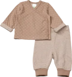 ALANA Set mit Wickelshirt & Hose, braun, Gr. 50/56