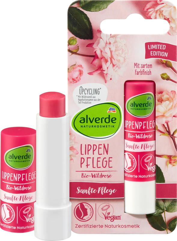 alverde NATURKOSMETIK Lippenpflege Wildrose