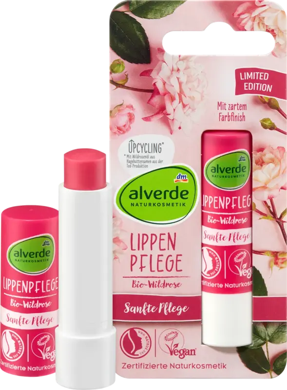 alverde NATURKOSMETIK Lippenpflege Wildrose