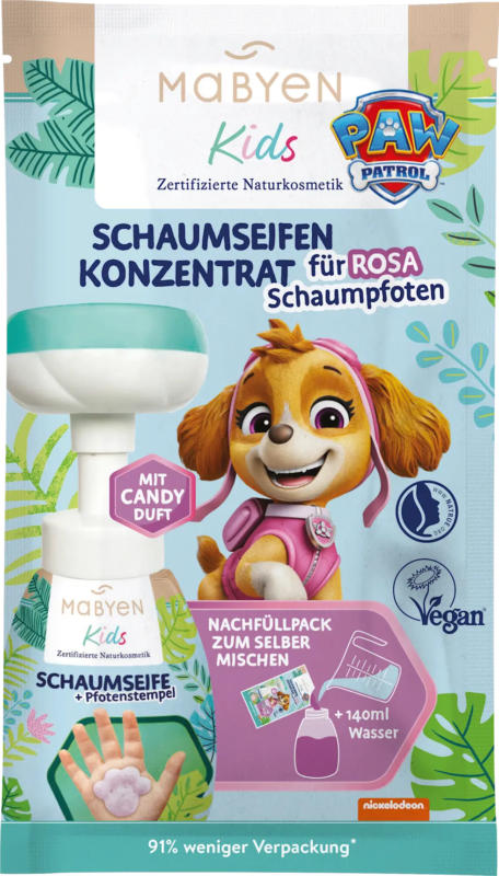 Mabyen Schaumseife Kinder Konzentrat, Nachfüllpack