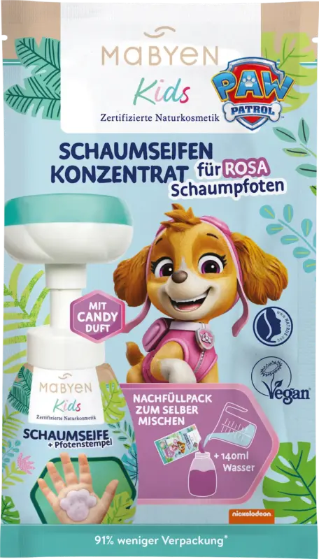 Mabyen Schaumseife Kinder Konzentrat, Nachfüllpack