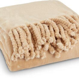JYSK Pătură fleece BONDEROSE 130x170 latte