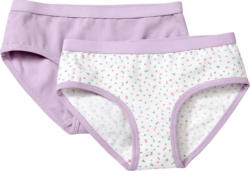 ALANA Slips mit Blümchen-Muster, lila + weiß, Gr. 122/128
