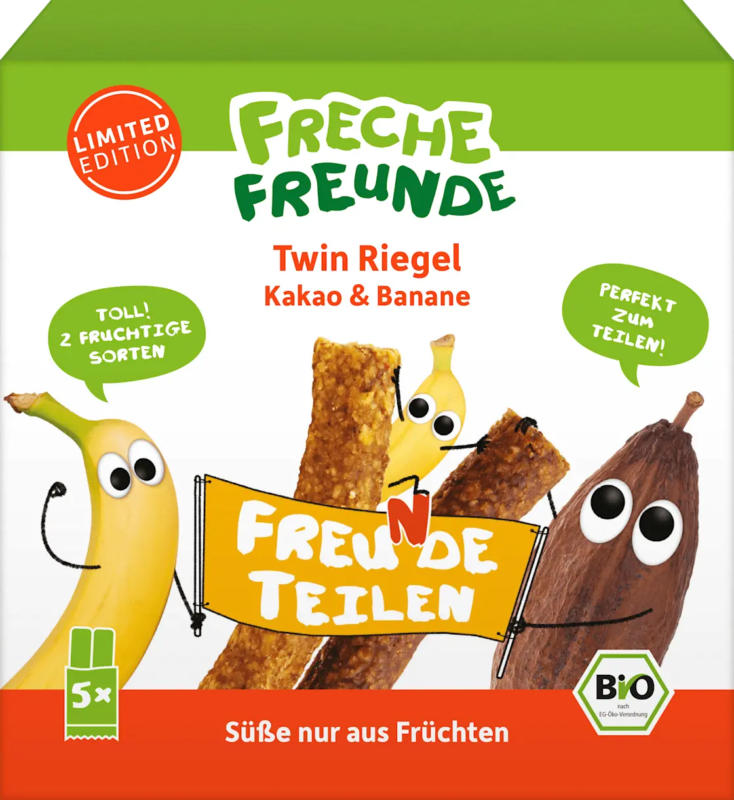 Freche Freunde Fruchtriegel Kakao & Banane (5x23 g)