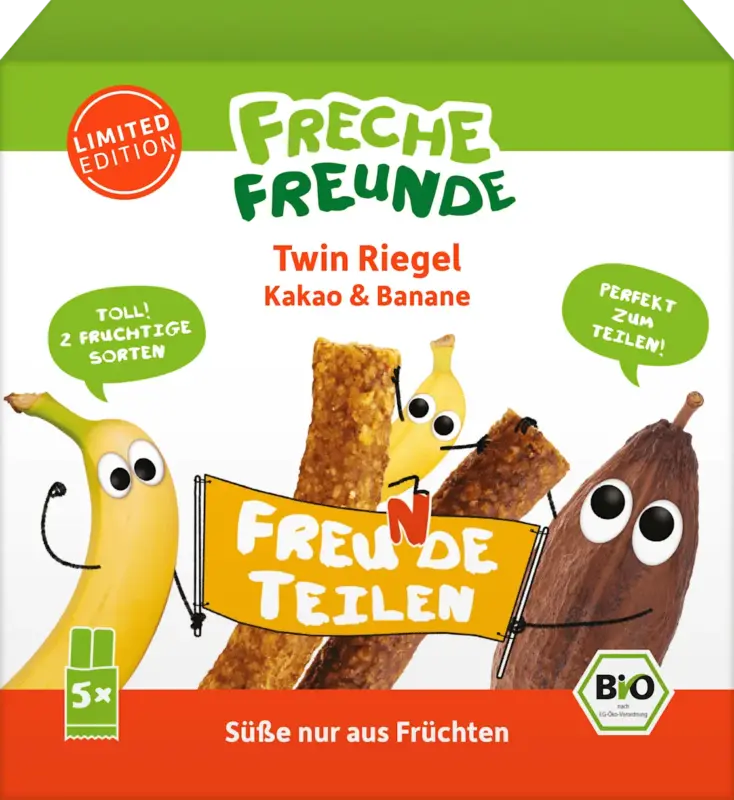 Freche Freunde Fruchtriegel Kakao & Banane (5x23 g)