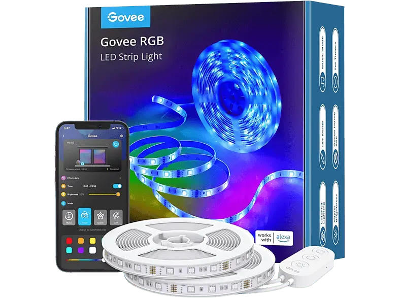 Govee RGB LED Strip Lights - 2x5M; Intelligente LED-Leuchtbänder