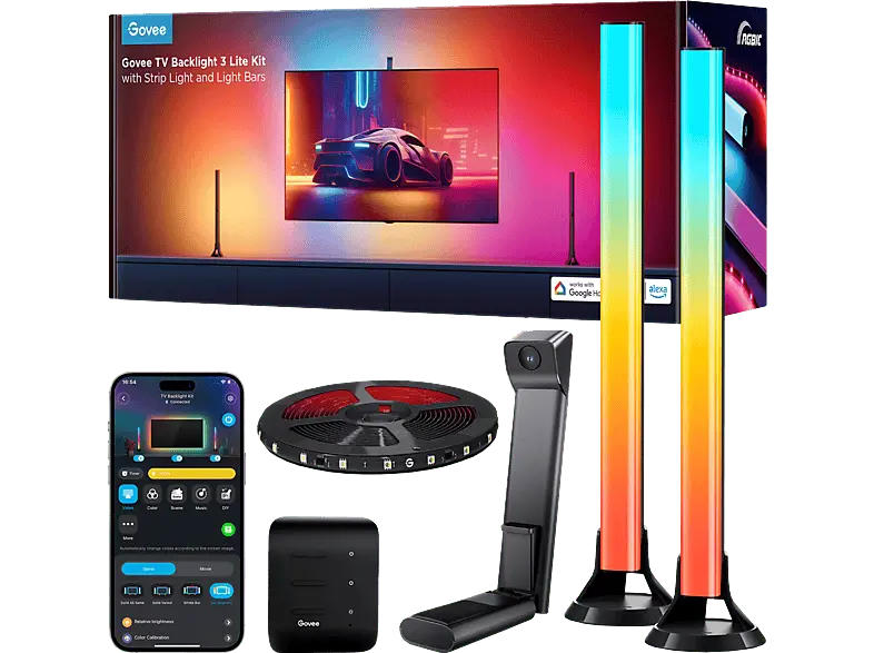 Govee TV-Hintergrundbeleuchtung 3 Lite Kit With Strip Ligth and Bar