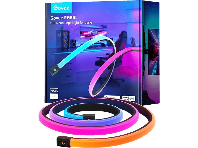 Govee RGBIC LED Neon Rope Light for Desks - 3M; LED Neon-Lichterketten für Schreibtische