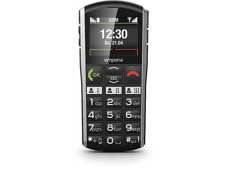 Emporia Simplicity (V3), Schwarz/Silber; Seniorentelefon