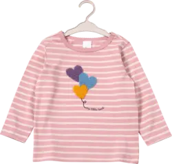 ALANA Langarmshirt mit Herz-Applikation, rosa, Gr. 104