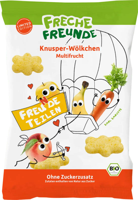 Freche Freunde Kindersnack Knusper-Wölkchen Multifrucht ab 1 Jahr