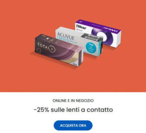 -25% sulle lenti a contatto