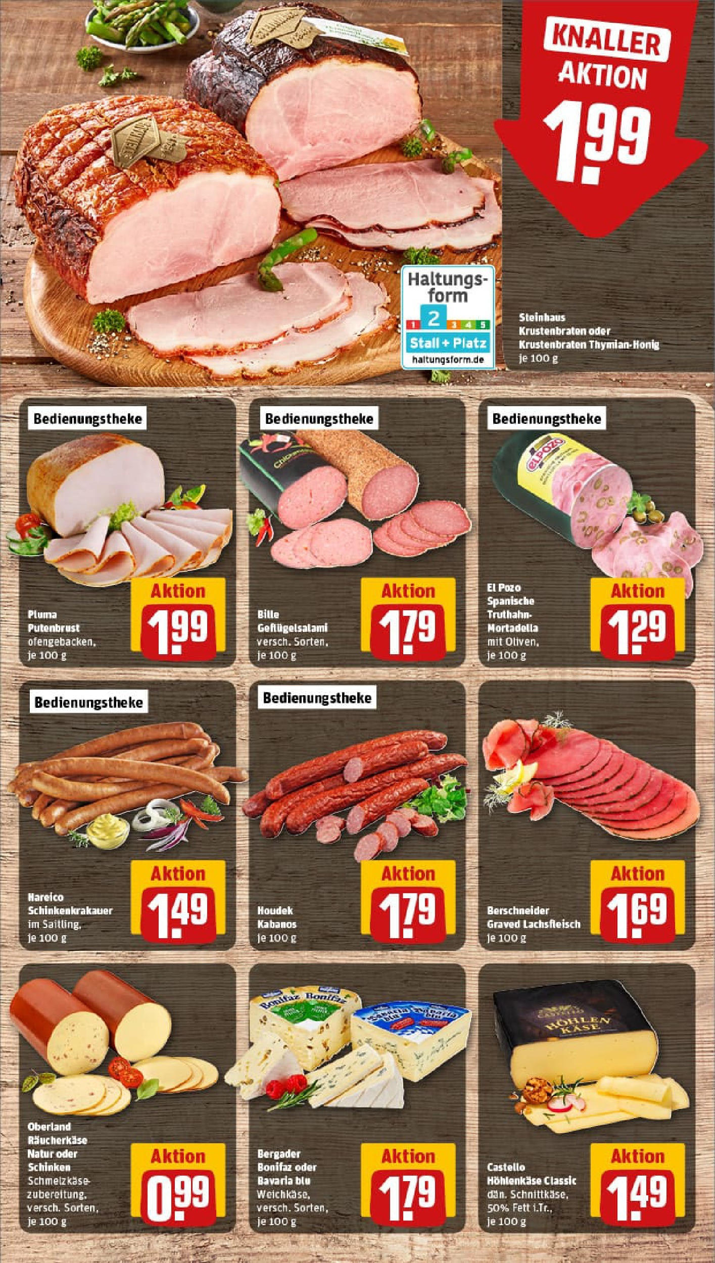 REWE Prospekt ab 13.07.2025 zum Blättern » Angebote | Seite: 9 | Produkte: Käse, Krustenbraten, Salami, Schinken