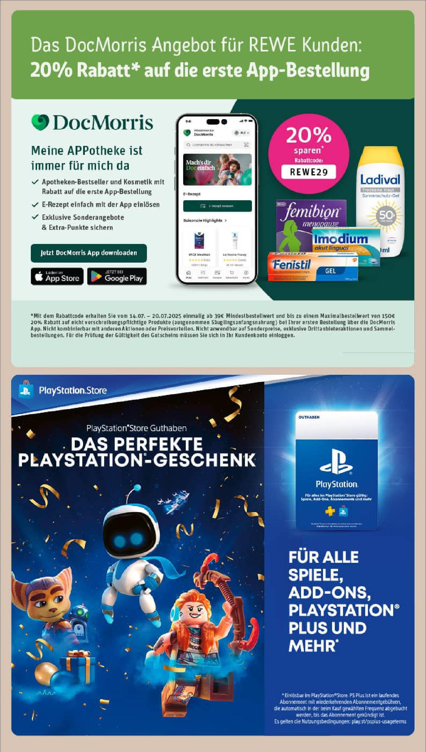REWE Prospekt ab 13.07.2025 zum Blättern » Angebote | Seite: 21 | Produkte: Playstation