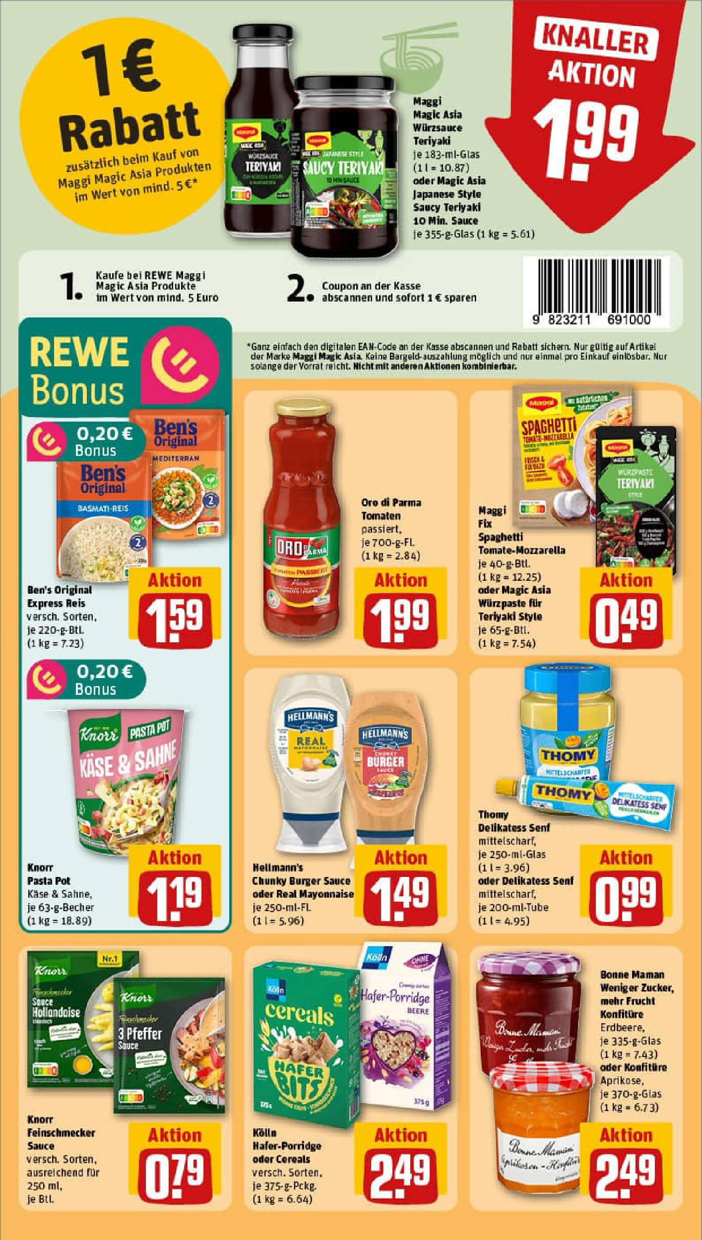 REWE Prospekt ab 13.07.2025 zum Blättern » Angebote | Seite: 22 | Produkte: Pfeffer, Maggi fix, Pasta, Reis
