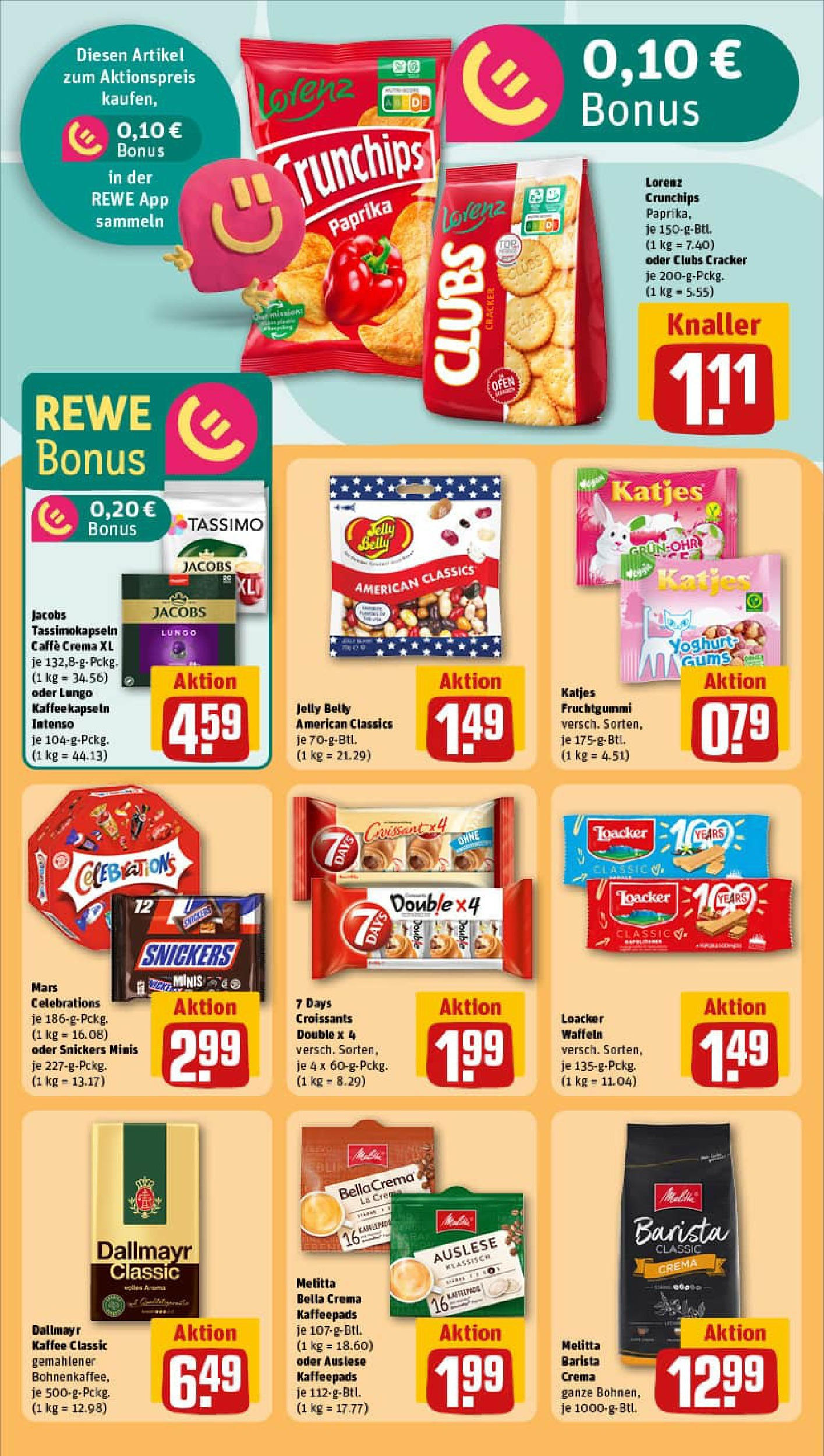 REWE Prospekt ab 13.07.2025 zum Blättern » Angebote | Seite: 23 | Produkte: Melitta, Celebrations, Croissant, Tassimo
