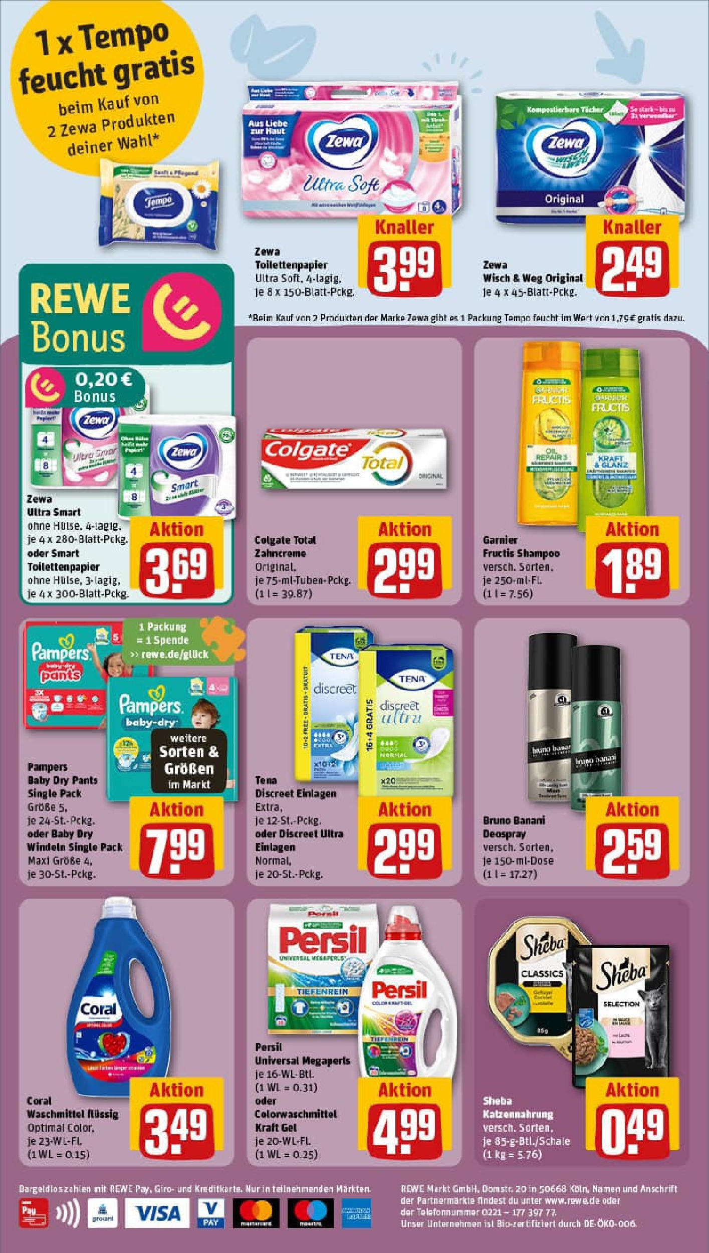 REWE Prospekt ab 13.07.2025 zum Blättern » Angebote | Seite: 26 | Produkte: Pampers, Coral waschmittel, Deodorant, Deospray