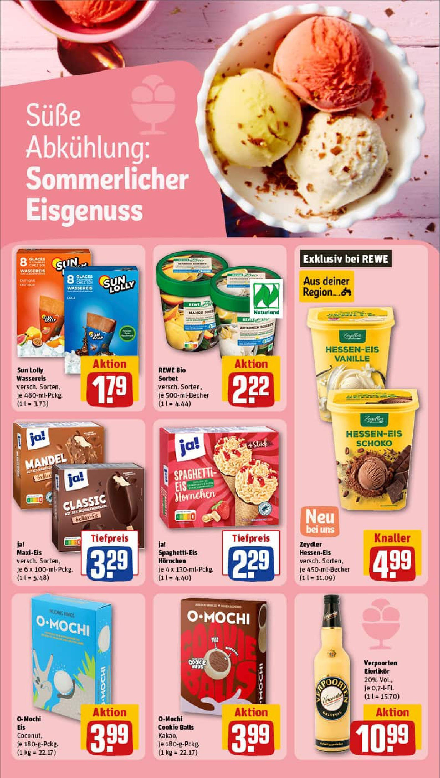 REWE Prospekt ab 13.07.2025 zum Blättern » Angebote | Seite: 17 | Produkte: Cola, Mango, Eis, Mochi
