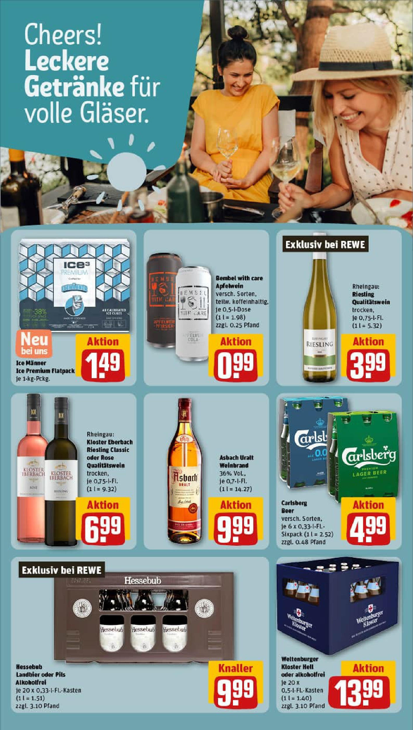 REWE Prospekt ab 13.07.2025 zum Blättern » Angebote | Seite: 19 | Produkte: Carlsberg, Pils, Apple, Asbach