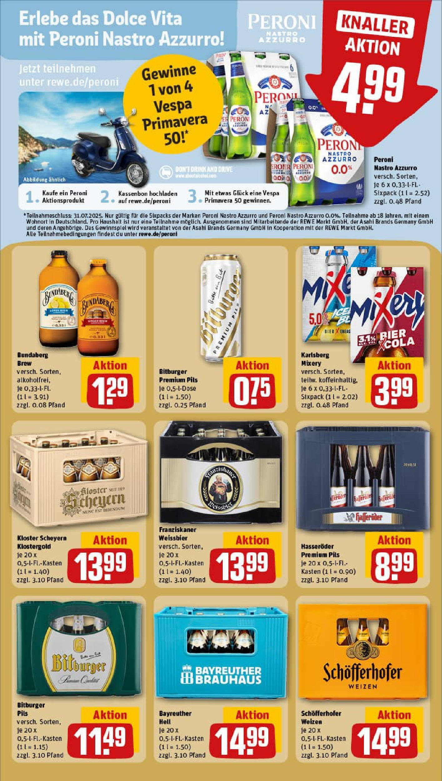 REWE Prospekt ab 13.07.2025 zum Blättern » Angebote | Seite: 21 | Produkte: Franziskaner, Cola, Weißbier, Pils