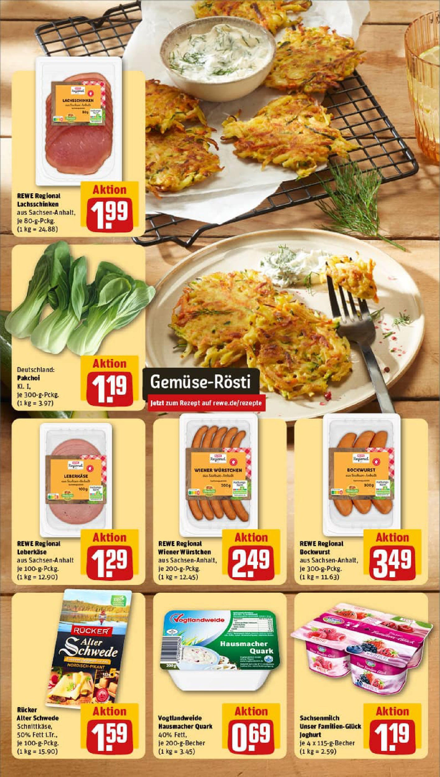 REWE Prospekt ab 13.07.2025 zum Blättern » Angebote | Seite: 4 | Produkte: Bockwurst, Wiener wurstchen, Joghurt, Leberkase