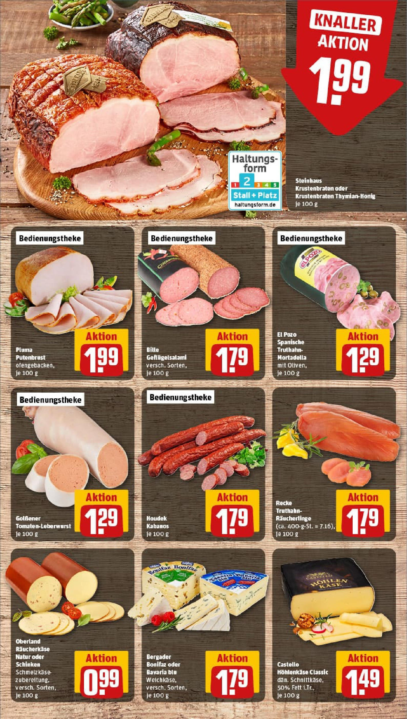 REWE Prospekt ab 13.07.2025 zum Blättern » Angebote | Seite: 9 | Produkte: Käse, Krustenbraten, Salami, Schinken