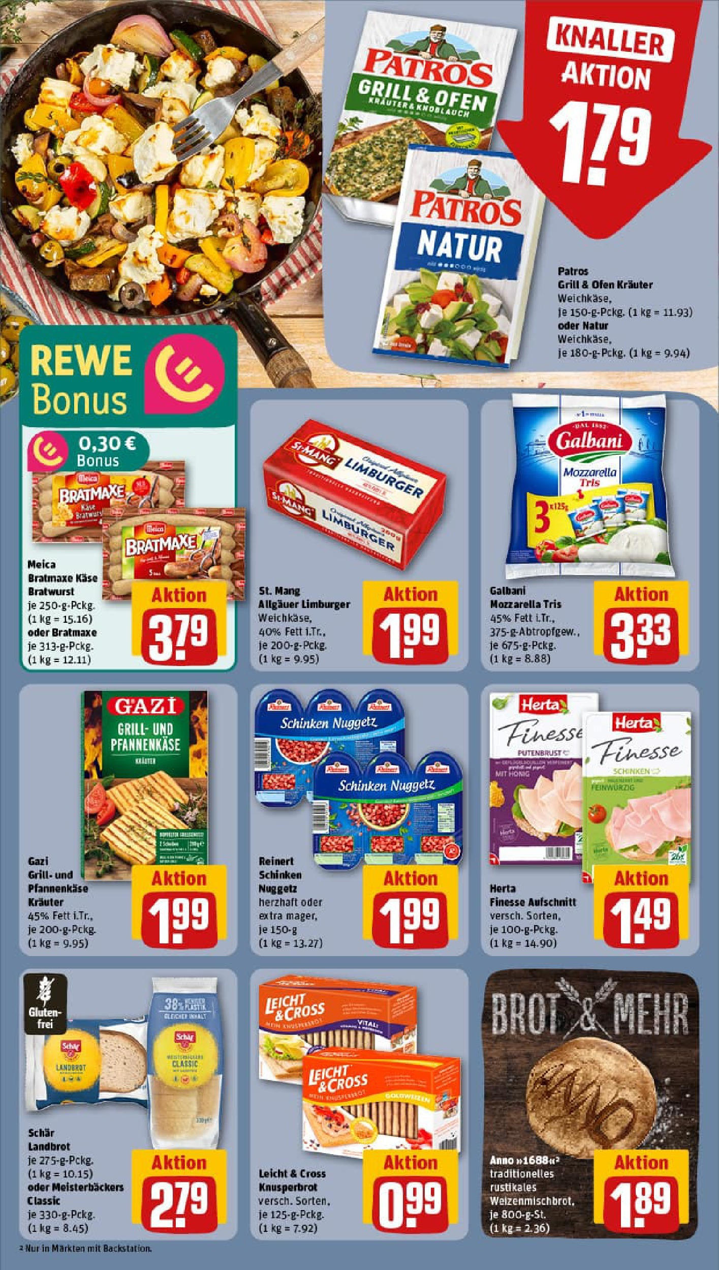 REWE Prospekt ab 13.07.2025 zum Blättern » Angebote | Seite: 12 | Produkte: Ofen, Mozzarella, Patros, Schinken