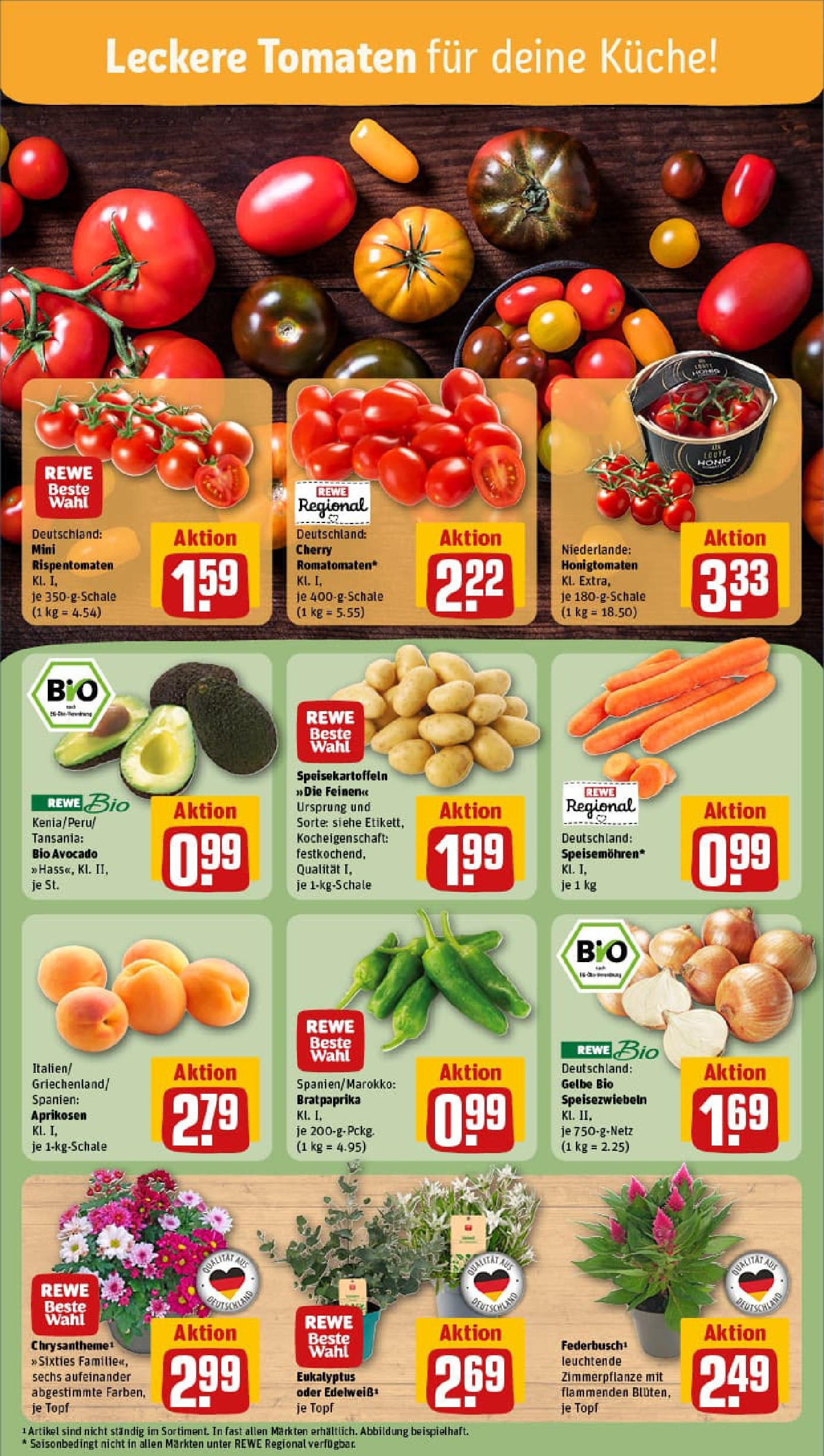 REWE Prospekt ab 13.07.2025 zum Blättern » Angebote | Seite: 7 | Produkte: Küche, Tomaten, Avocado