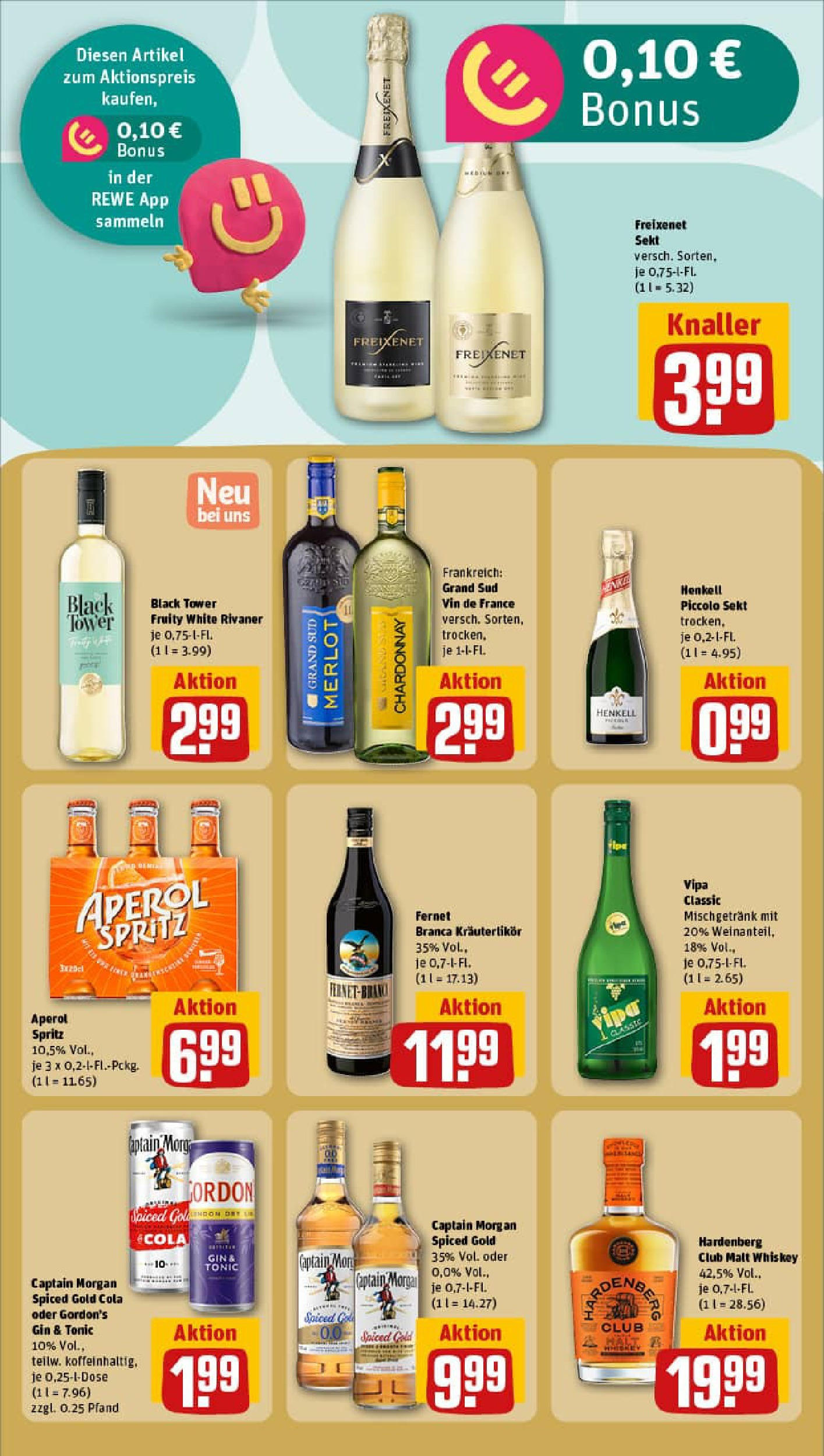 REWE Prospekt ab 13.07.2025 zum Blättern » Angebote | Seite: 24 | Produkte: Sekt, Rum, Gin, Whiskey