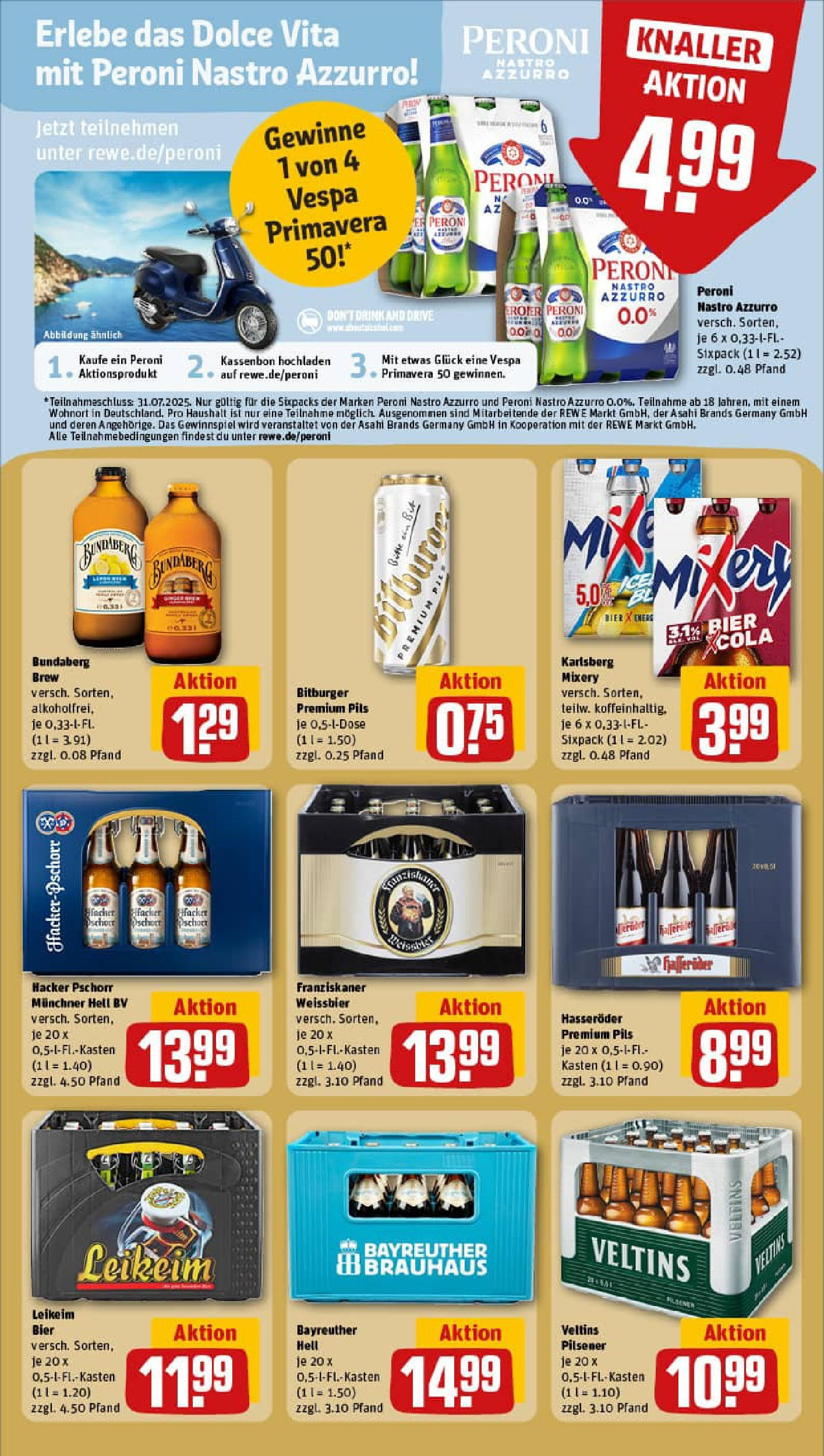 REWE Prospekt ab 13.07.2025 zum Blättern » Angebote | Seite: 17 | Produkte: Bitburger, Cola, Pils, Veltins