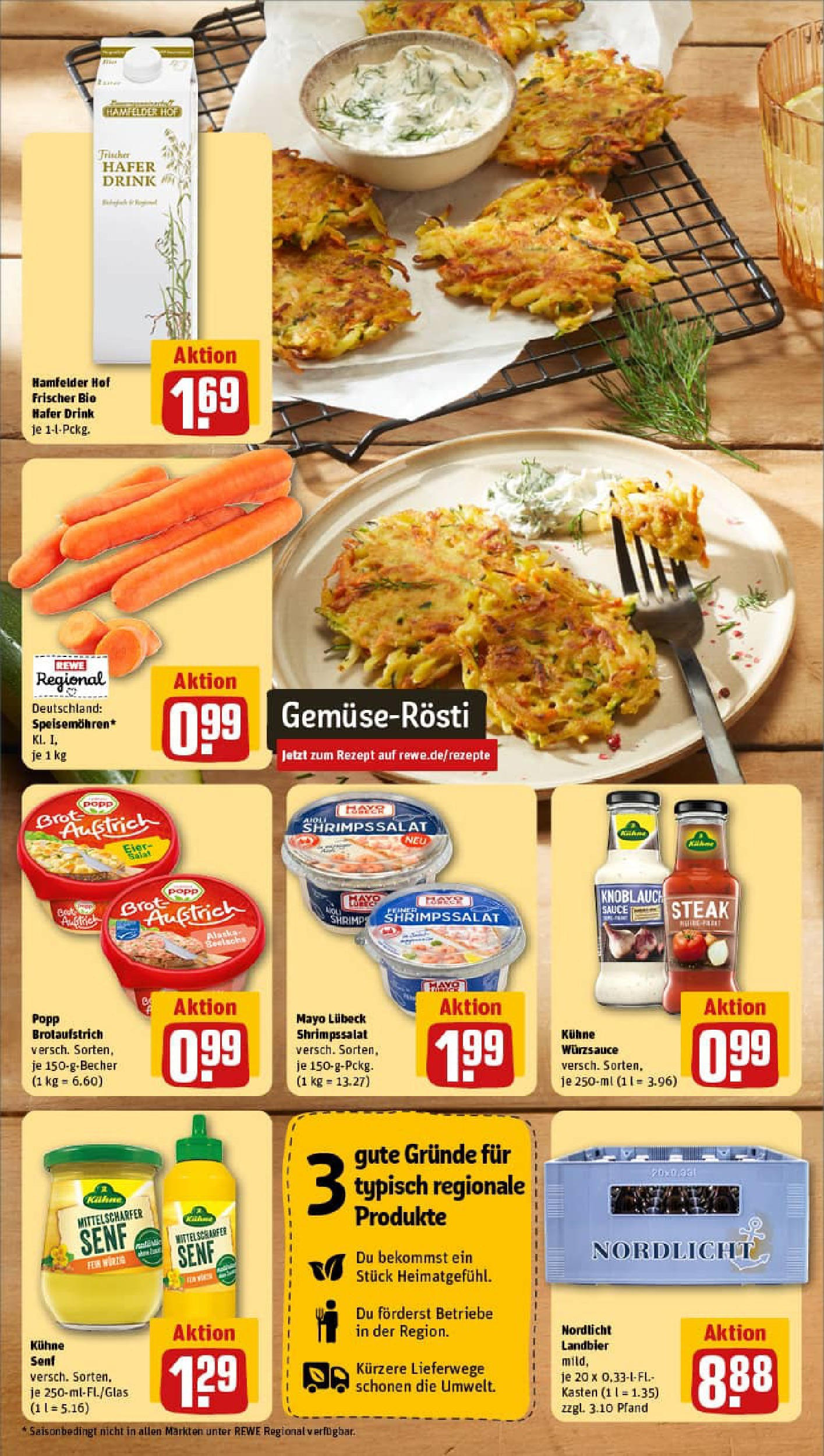 REWE Prospekt ab 13.07.2025 zum Blättern » Angebote | Seite: 4 | Produkte: Knoblauch, Brot, Steak