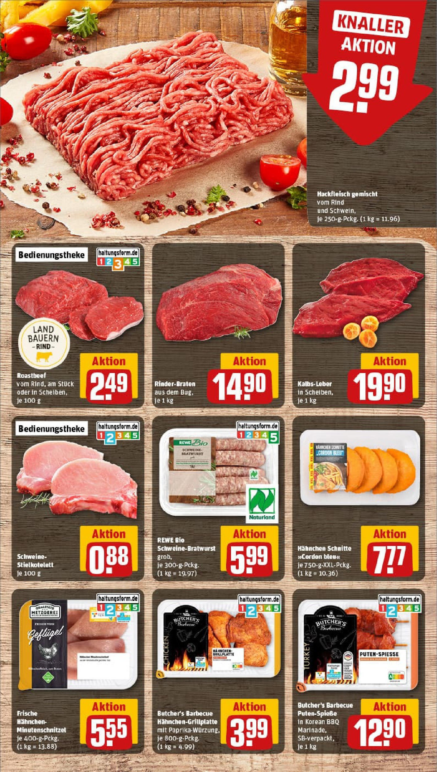 REWE Prospekt ab 13.07.2025 zum Blättern » Angebote | Seite: 8 | Produkte: Hahnchen, Bratwurst, Paprika, Hackfleisch