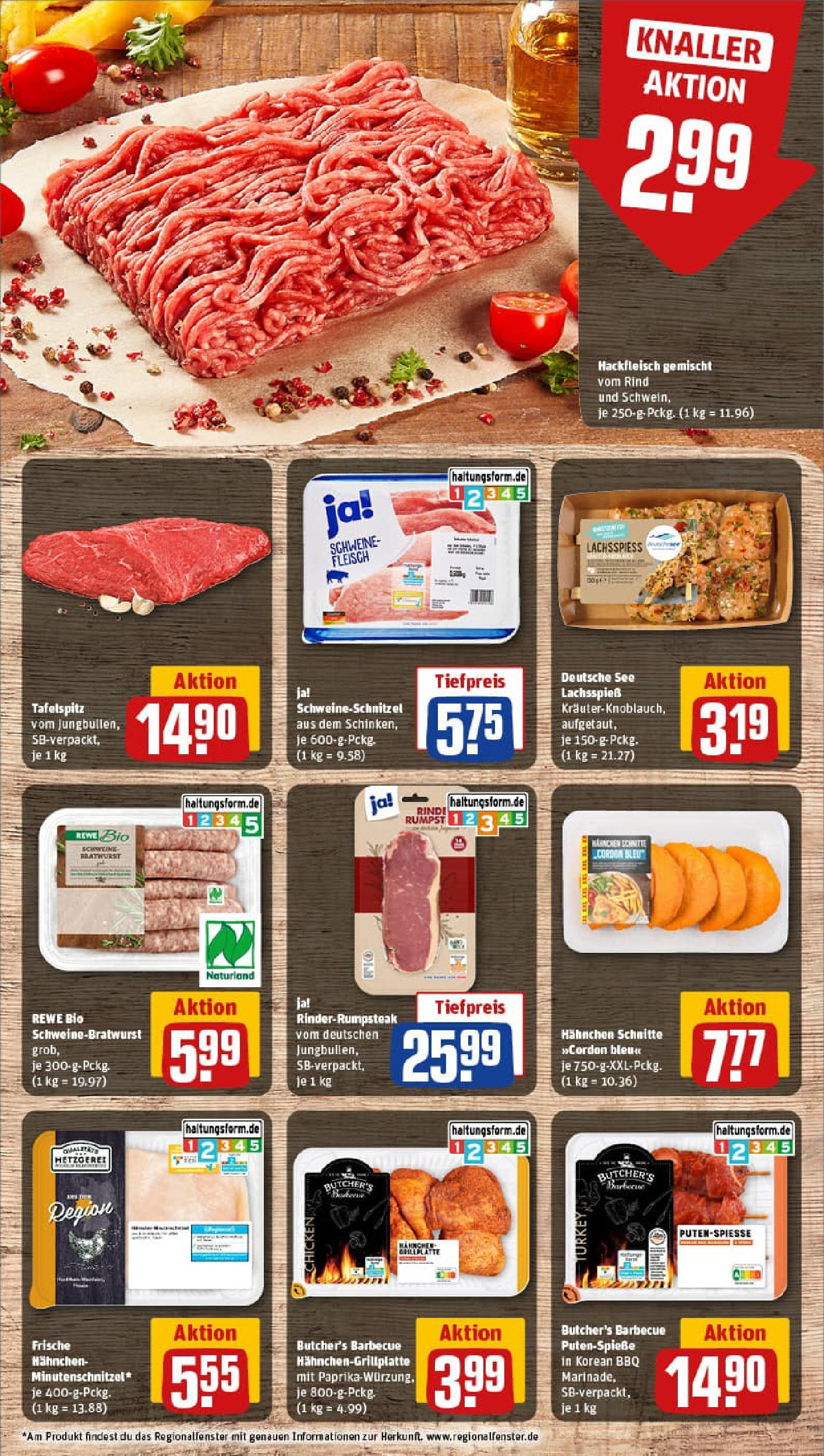 REWE Prospekt ab 13.07.2025 zum Blättern » Angebote | Seite: 8 | Produkte: Tafelspitz, Hahnchen, Paprika, Hackfleisch