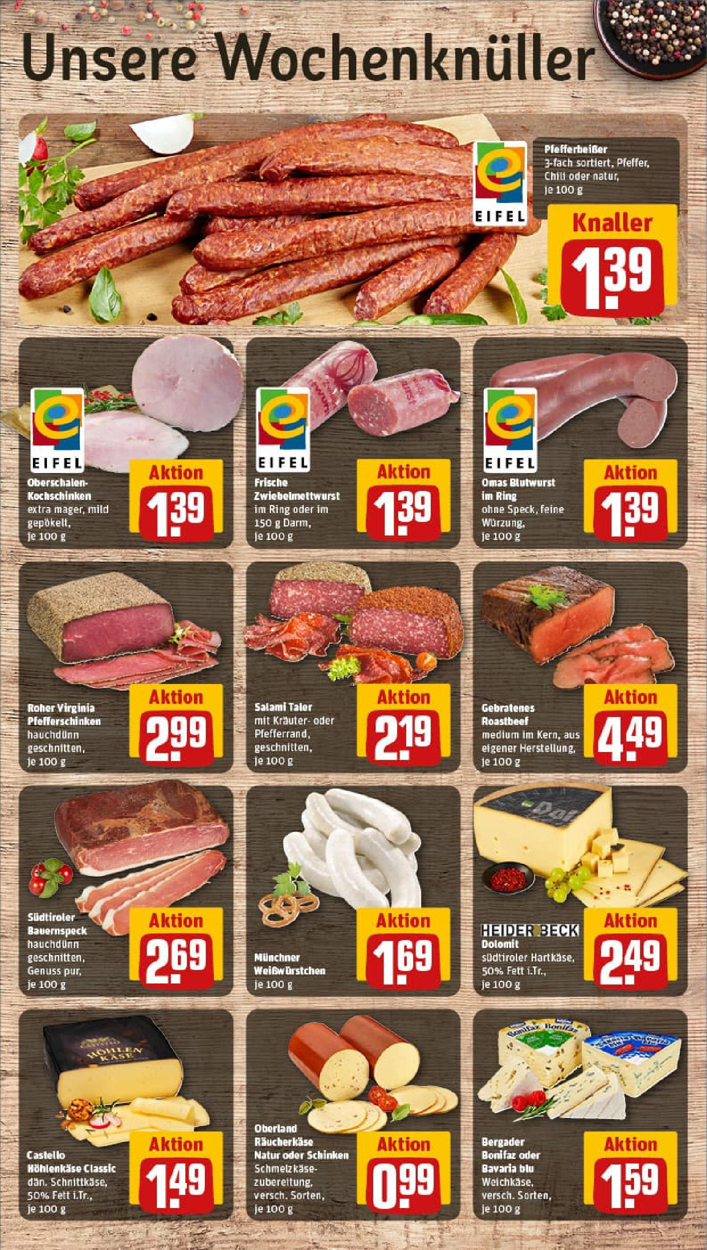 REWE Prospekt ab 13.07.2025 zum Blättern » Angebote | Seite: 9 | Produkte: Roastbeef, Wurst, Chili, Salami