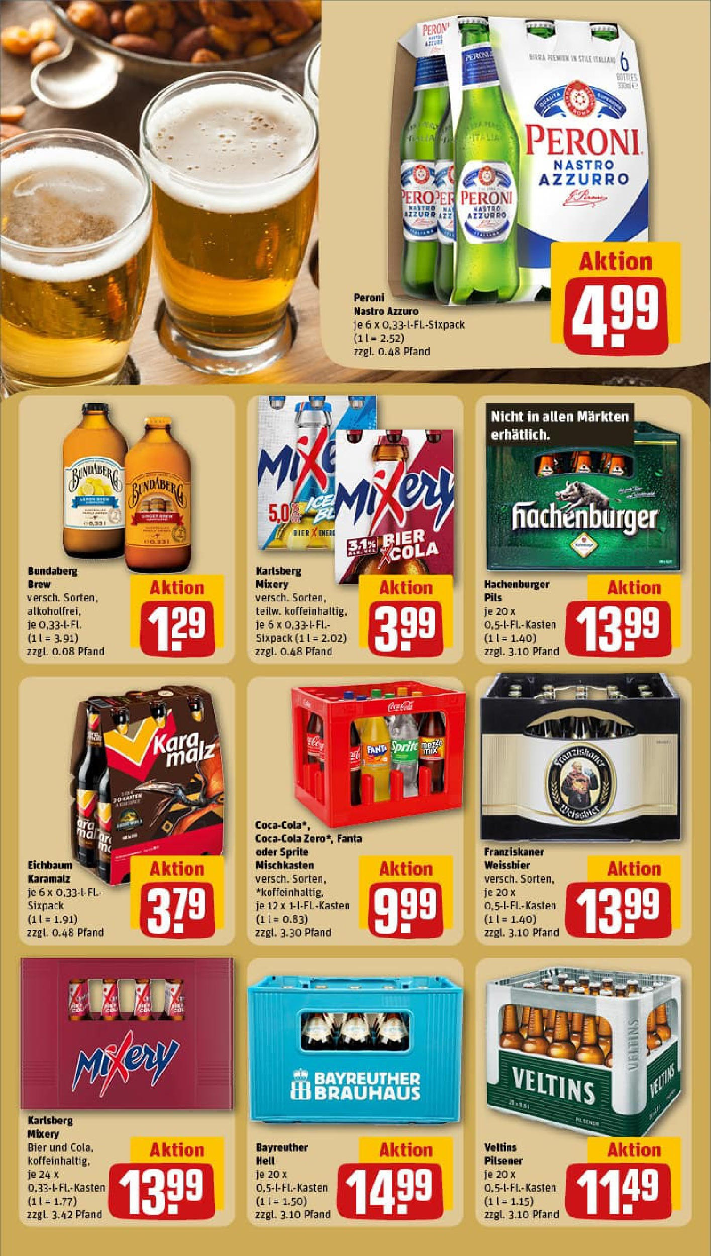 REWE Prospekt ab 13.07.2025 zum Blättern » Angebote | Seite: 21 | Produkte: Franziskaner, Fanta, Bier, Mixery