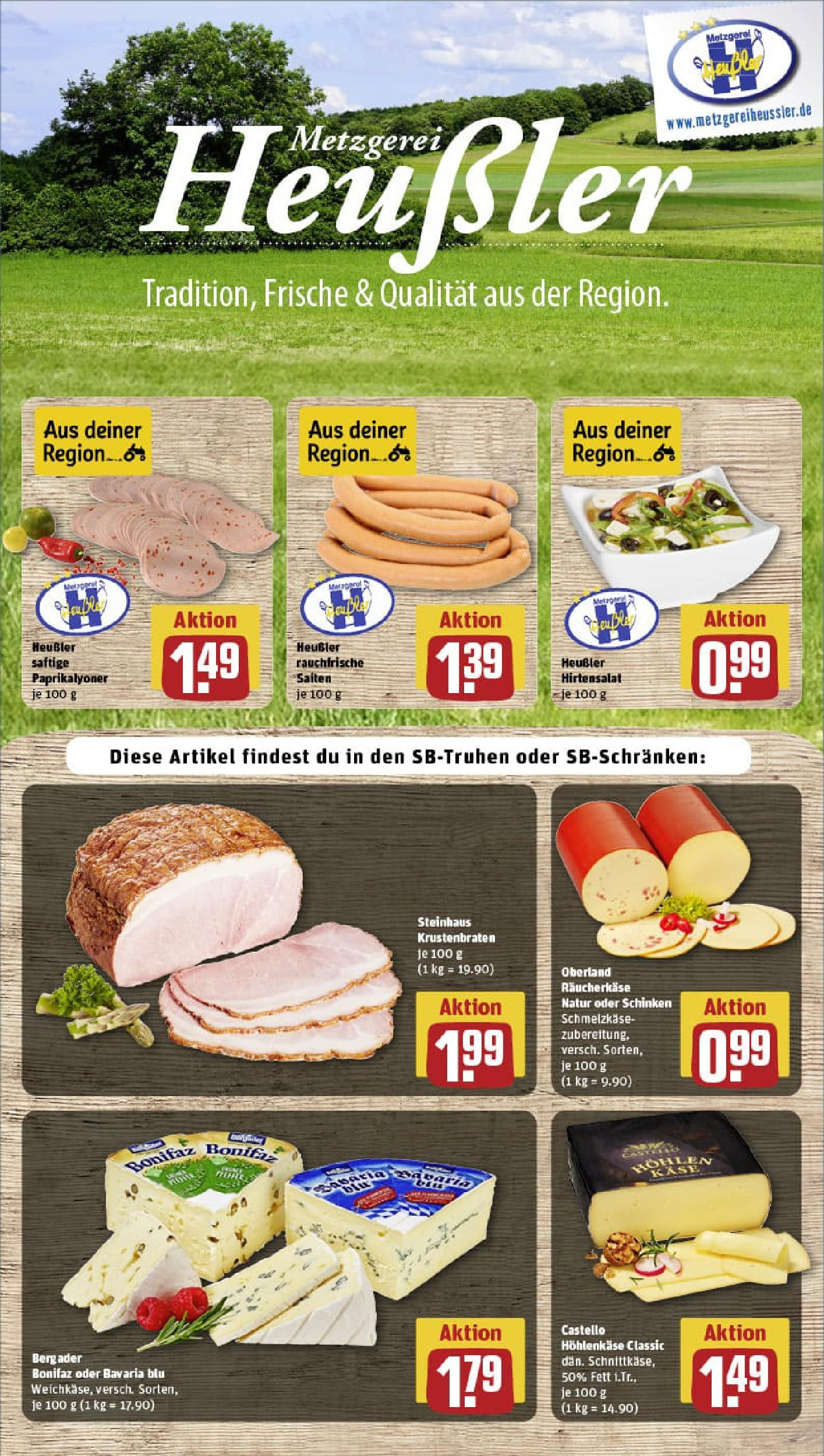 REWE Prospekt ab 13.07.2025 zum Blättern » Angebote | Seite: 9 | Produkte: Krustenbraten, Schinken