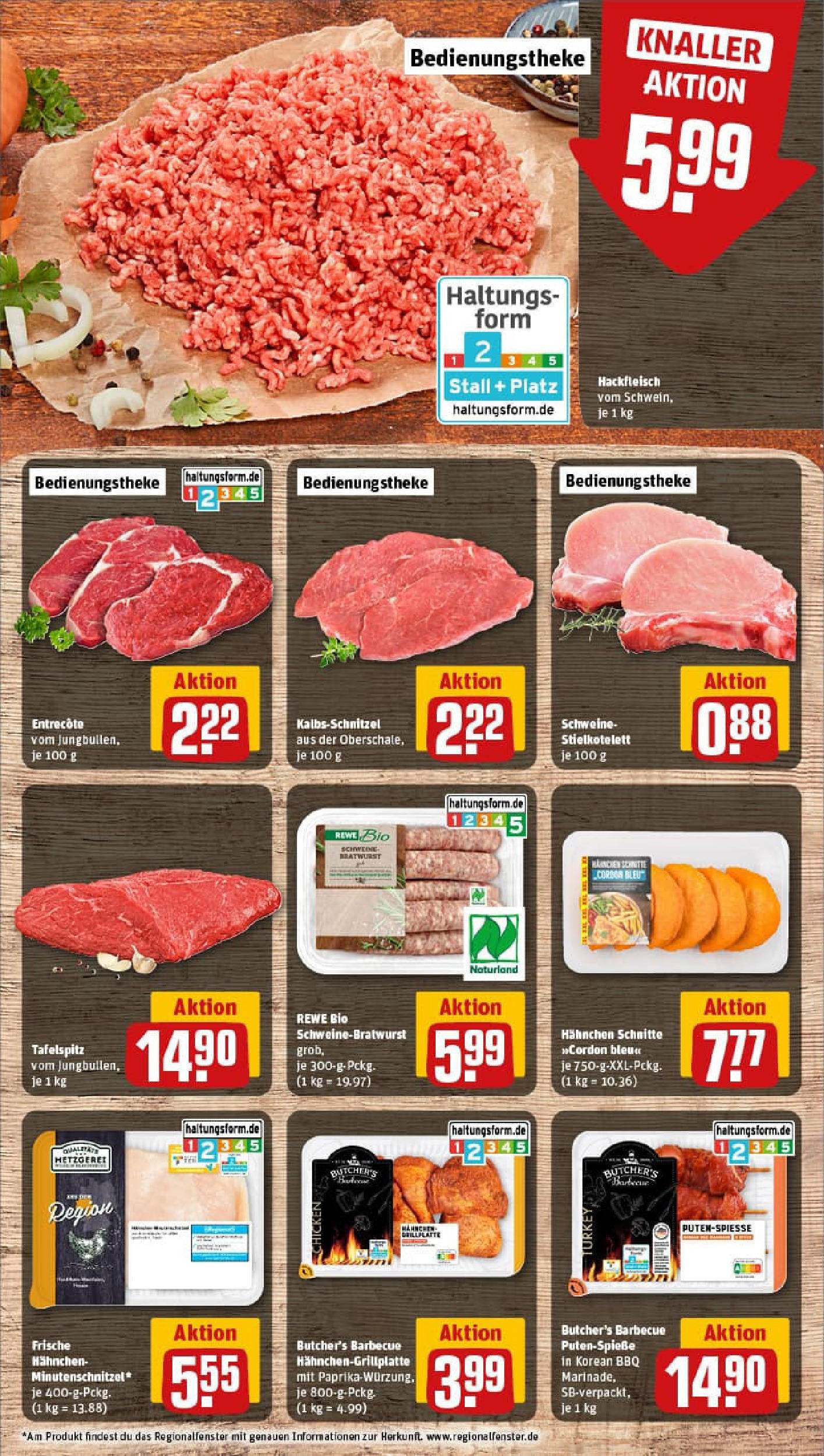 REWE Prospekt ab 13.07.2025 zum Blättern » Angebote | Seite: 8 | Produkte: Tafelspitz, Hahnchen, Paprika, Hackfleisch