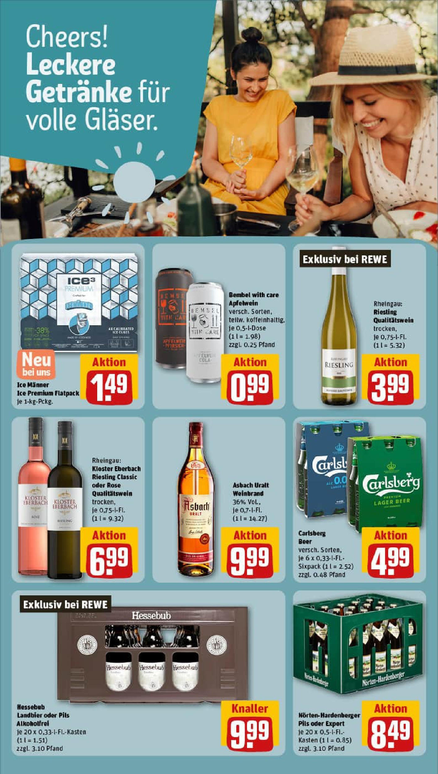 REWE Prospekt ab 13.07.2025 zum Blättern » Angebote | Seite: 19 | Produkte: Cola, Pils, Apple, Asbach