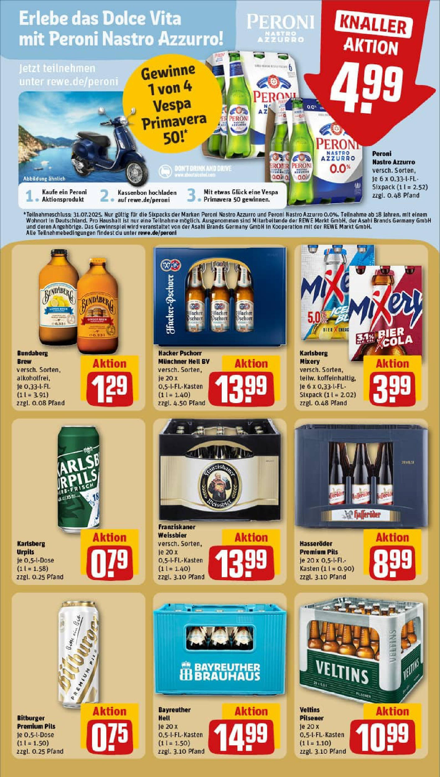 REWE Prospekt ab 13.07.2025 zum Blättern » Angebote | Seite: 17 | Produkte: Bier, Weißbier, Pils, Mixery