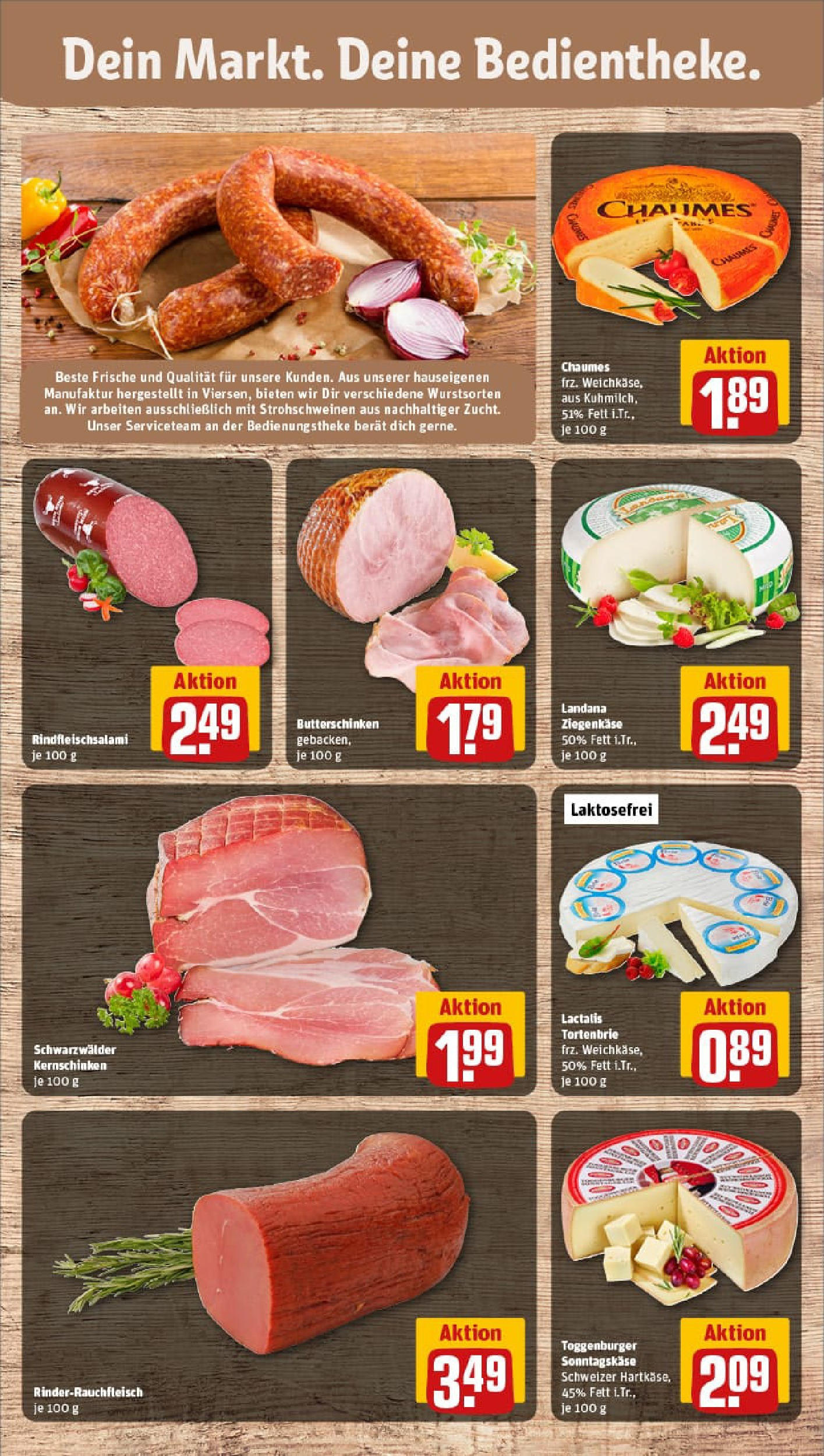 REWE Prospekt ab 13.07.2025 zum Blättern » Angebote | Seite: 9 | Produkte: Ziegenkäse, Salami