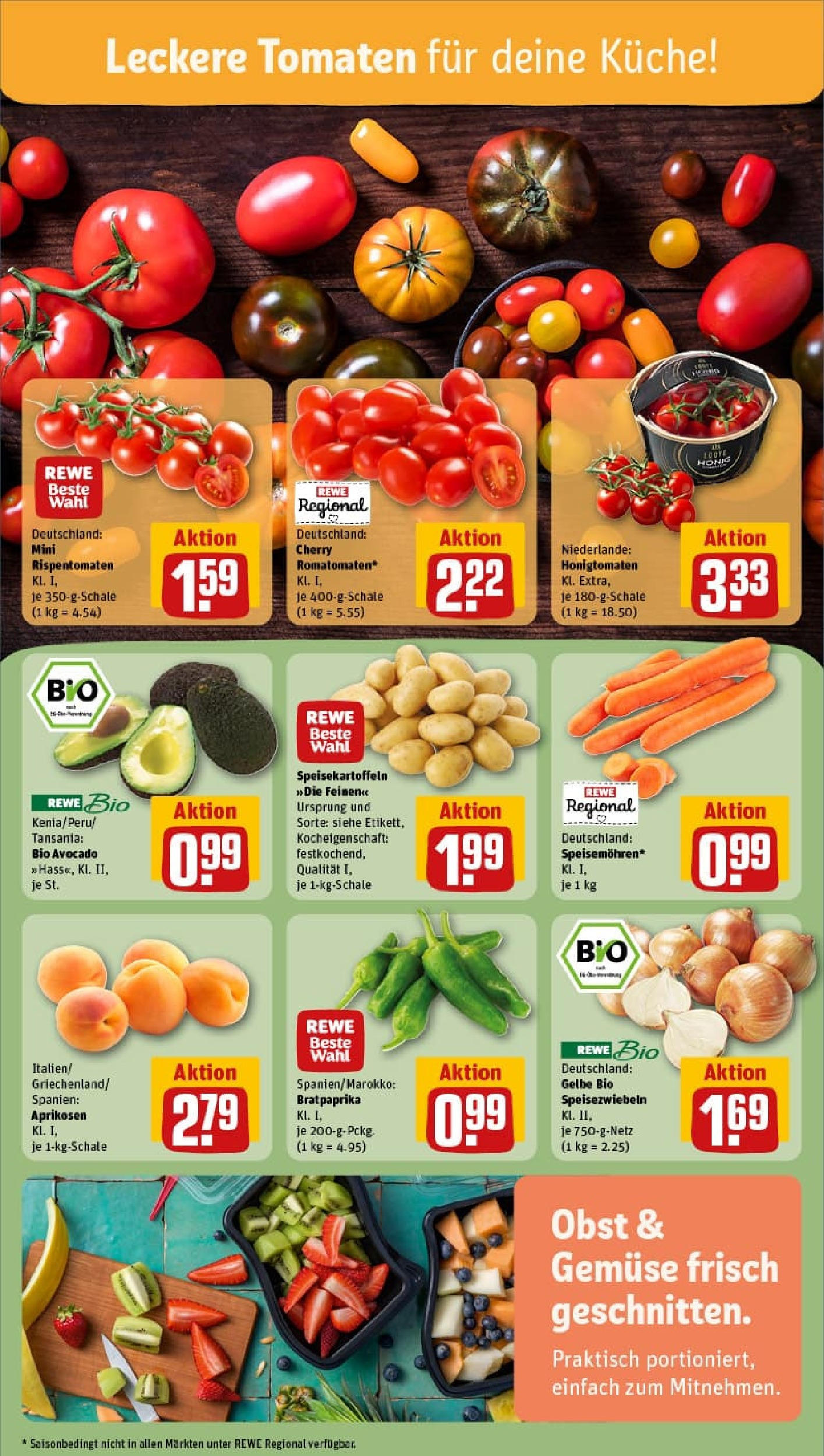 REWE Prospekt ab 13.07.2025 zum Blättern » Angebote | Seite: 7 | Produkte: Küche, Tomaten, Gemüse, Obst