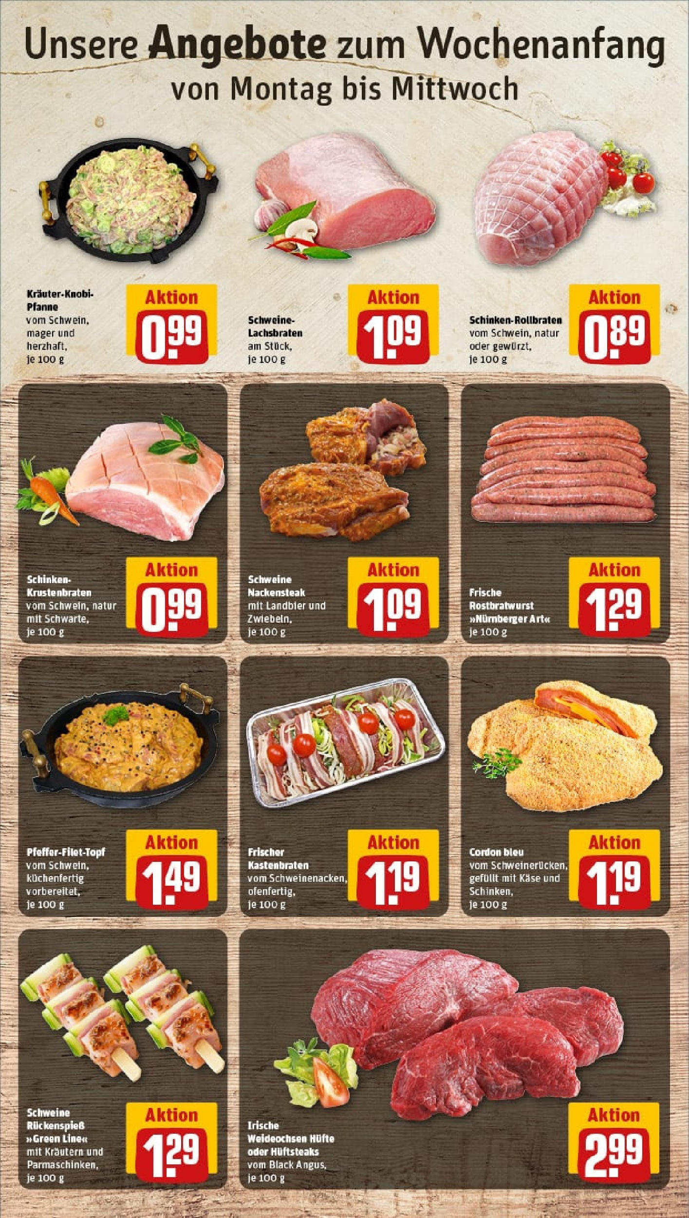 REWE Prospekt ab 13.07.2025 zum Blättern » Angebote | Seite: 8 | Produkte: Käse, Krustenbraten