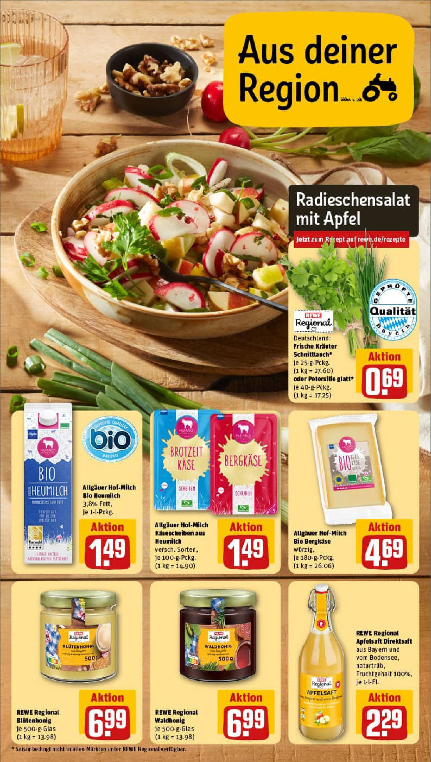 REWE Prospekt ab 13.07.2025 zum Blättern » Angebote | Seite: 5 | Produkte: Käse, Äpfel, Apple, Petersilie