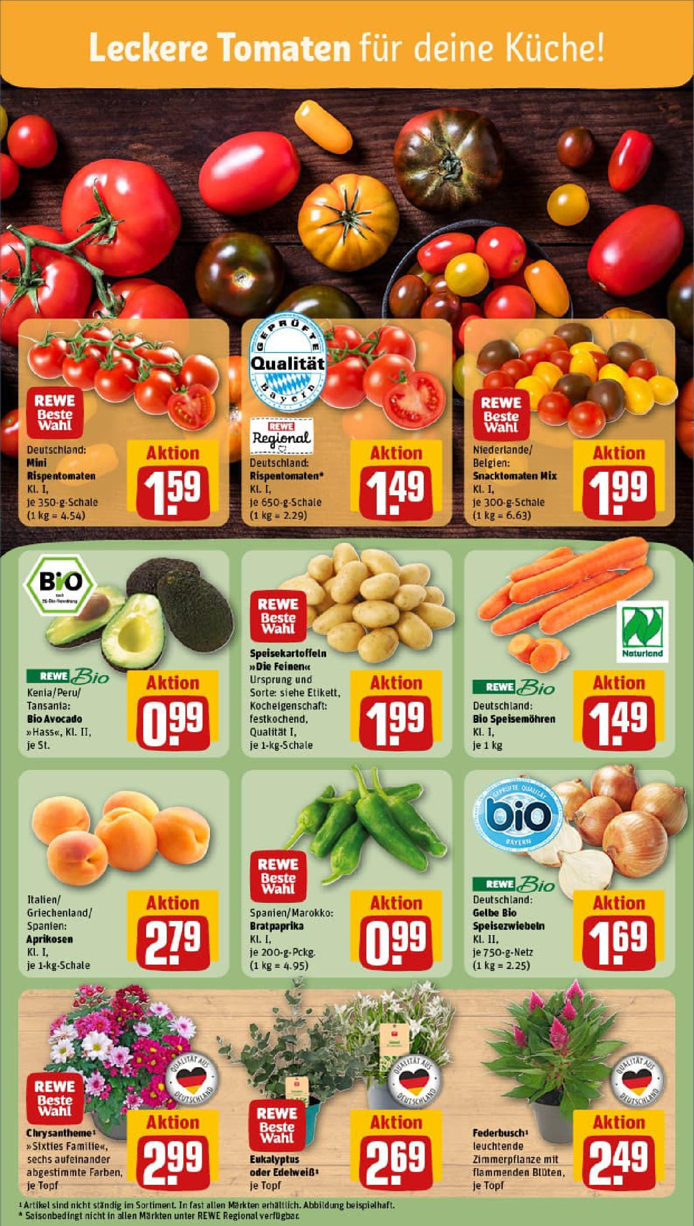 REWE Prospekt ab 13.07.2025 zum Blättern » Angebote | Seite: 7 | Produkte: Küche, Tomaten, Avocado