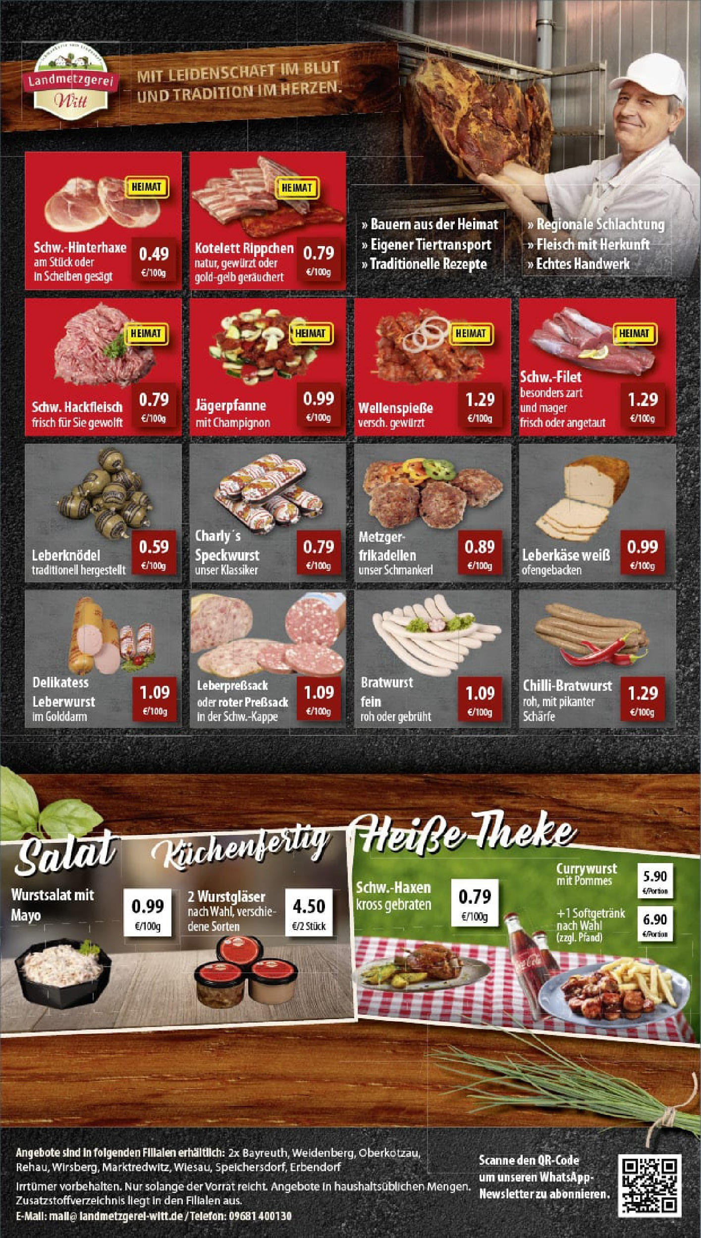 REWE Prospekt ab 13.07.2025 zum Blättern » Angebote | Seite: 9 | Produkte: Theke, Pommes, Bratwurst, Salat