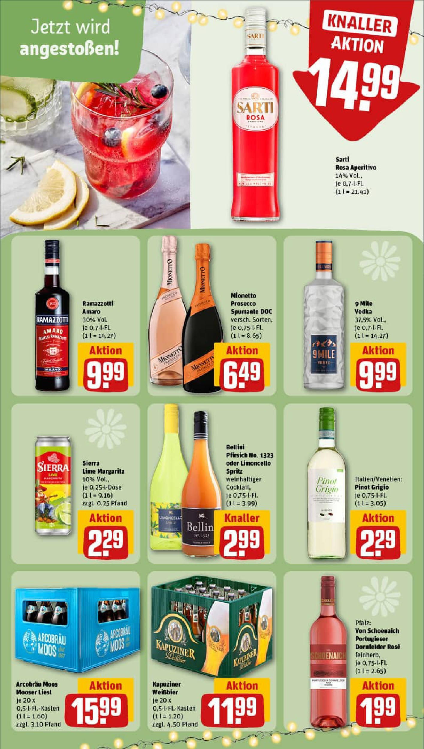 REWE Prospekt ab 13.07.2025 zum Blättern » Angebote | Seite: 23 | Produkte: Pfirsich, Limoncello, Vodka, Ramazzotti