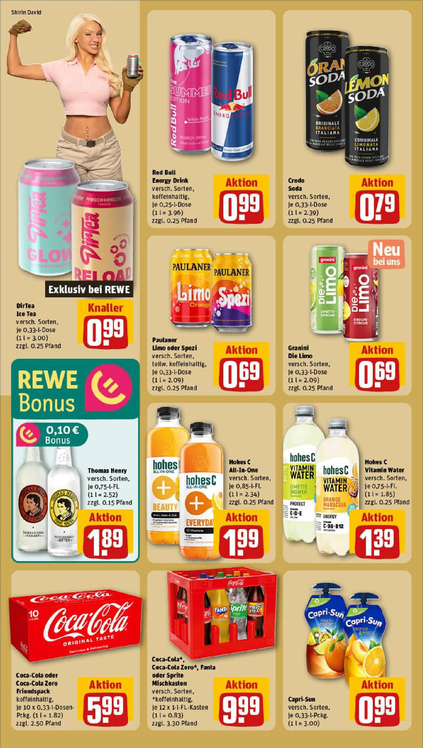 REWE Prospekt ab 13.07.2025 zum Blättern » Angebote | Seite: 24 | Produkte: Fanta, Sprite, Granini die limo, Paulaner
