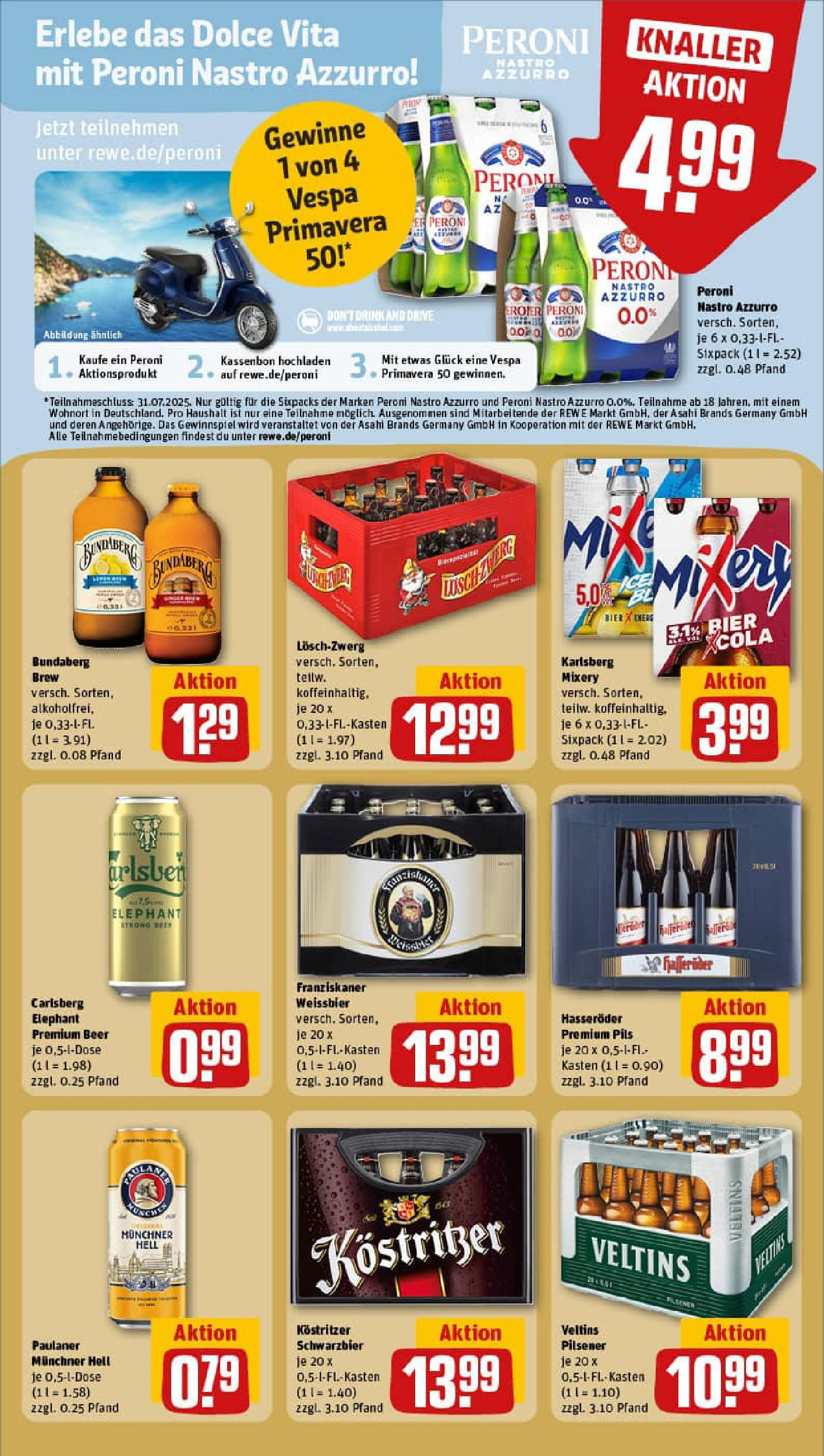 REWE Prospekt ab 13.07.2025 zum Blättern » Angebote | Seite: 25 | Produkte: Kostritzer, Bier, Weißbier, Pils
