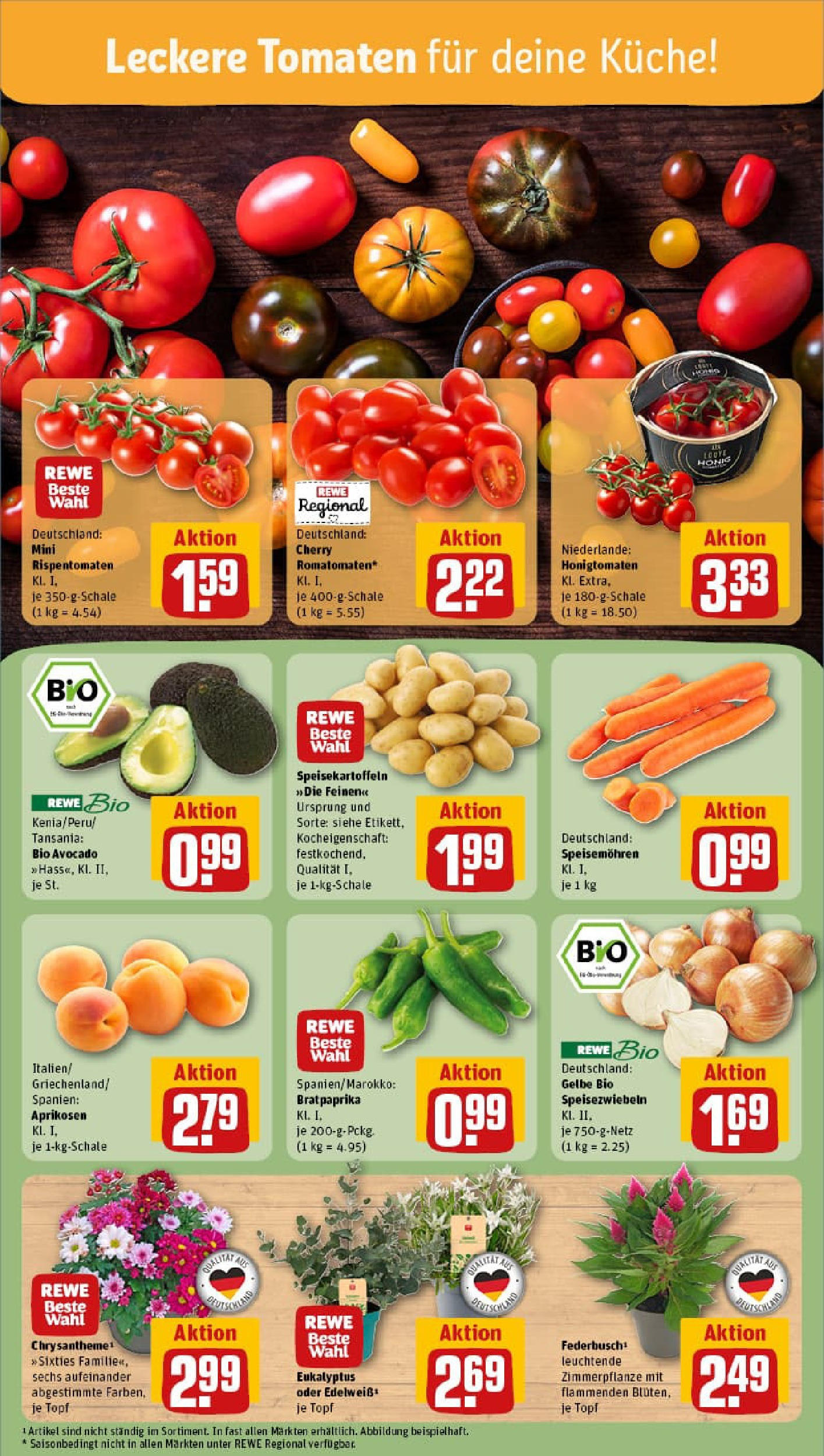 REWE Prospekt ab 13.07.2025 zum Blättern » Angebote | Seite: 5 | Produkte: Küche, Tomaten, Avocado
